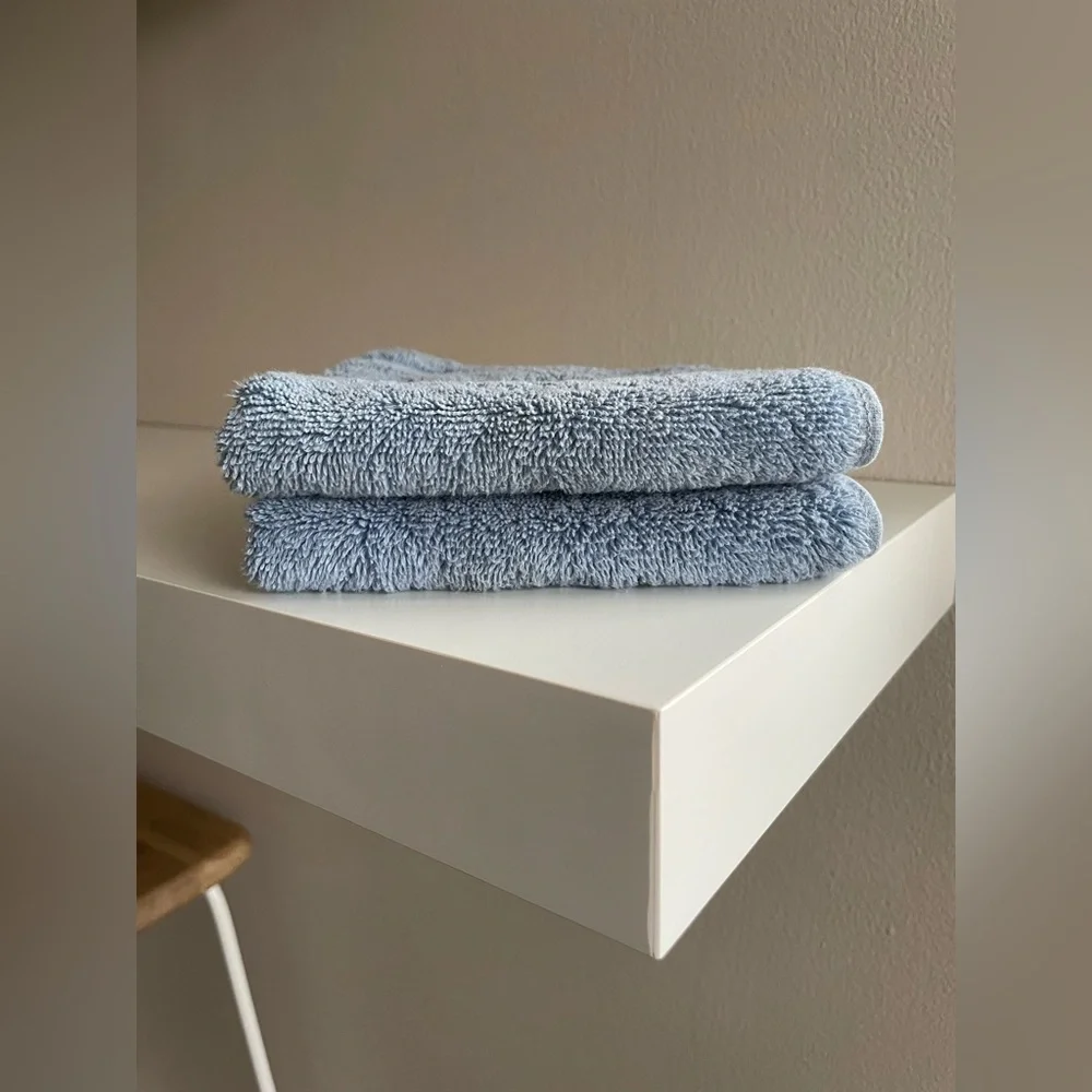 Soft Blue Washcloths